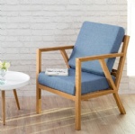 Hot Sale Modern Oak Solid Wood Living Sofa